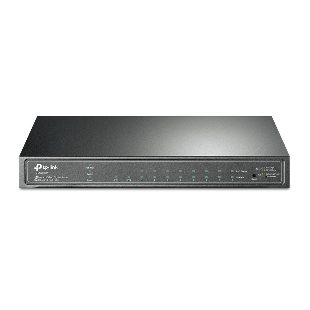 TP-LINK - JetStream 10-Port Gigabit Smart Switch with 8-Port PoE+