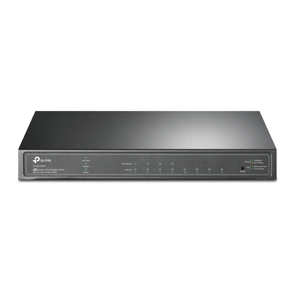TP-LINK - JetStream 8-Port Gigabit Smart Switch with 4-Port PoE+