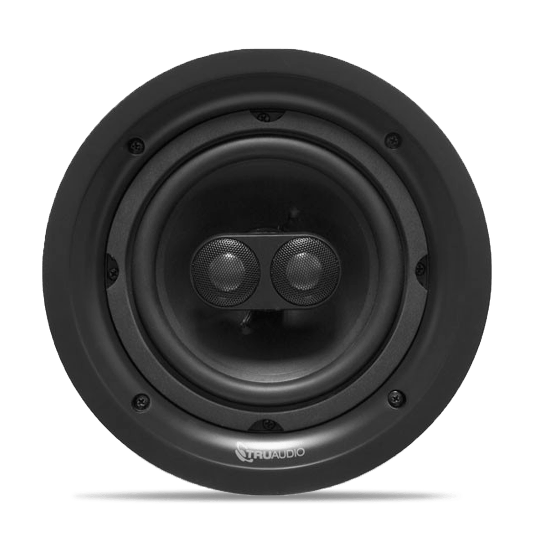True Audio - 6.5" In-Ceiling Frameless Speaker with Dual Silk Tweeters, Poly Woofer ea
