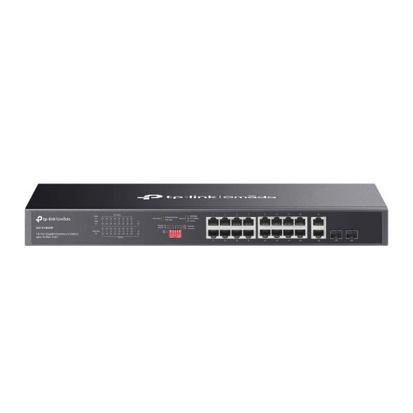 TP-LINK - Omada 18 Port Gigabit Unmanaged Rackmount Switch with 16-Port PoE+