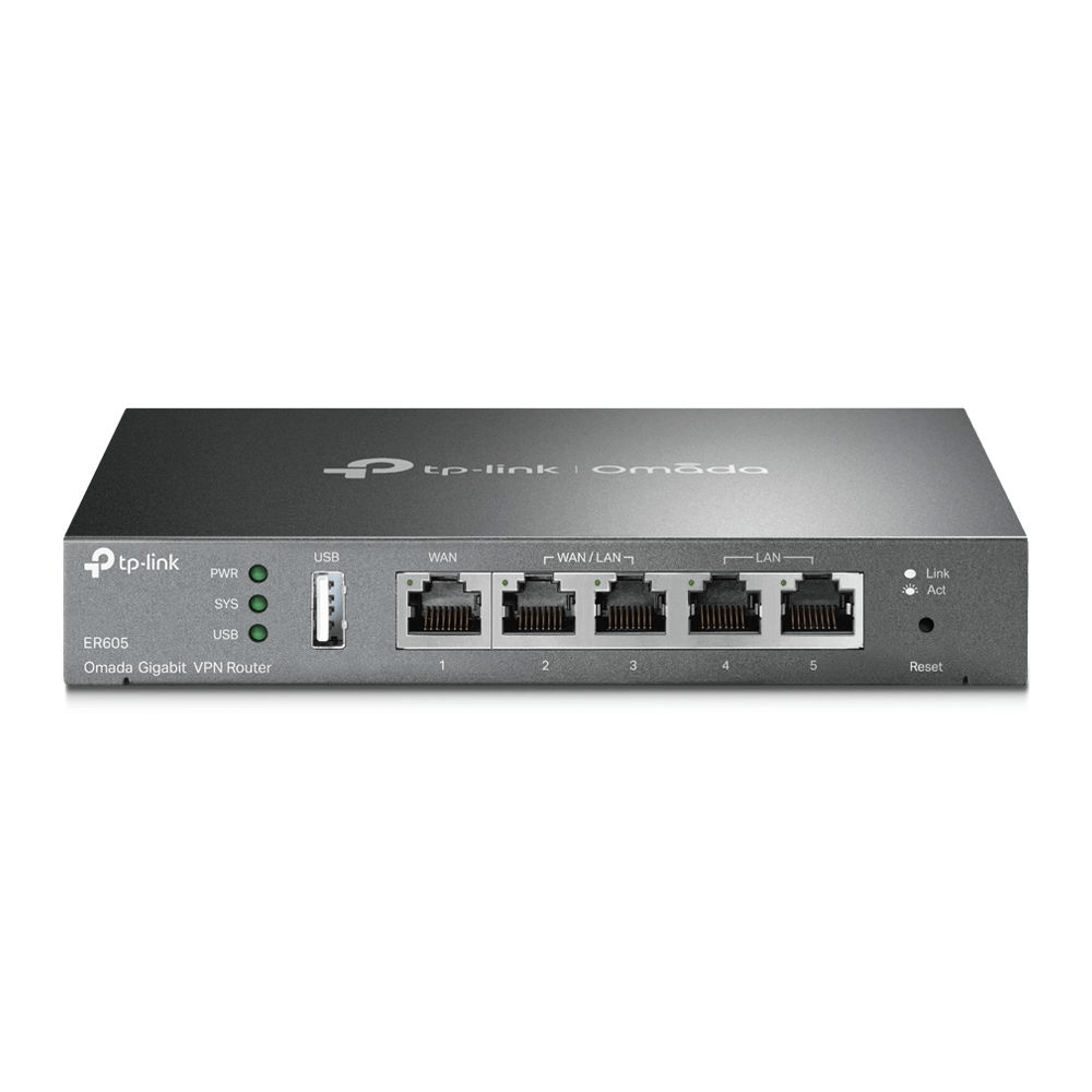 TP-LINK - TP-Link Gigabit Multi-WAN VPN Router 1 RJ45 WAN Port, 3 RJ45 WAN/LAN Ports, 1 RJ45 LAN Port