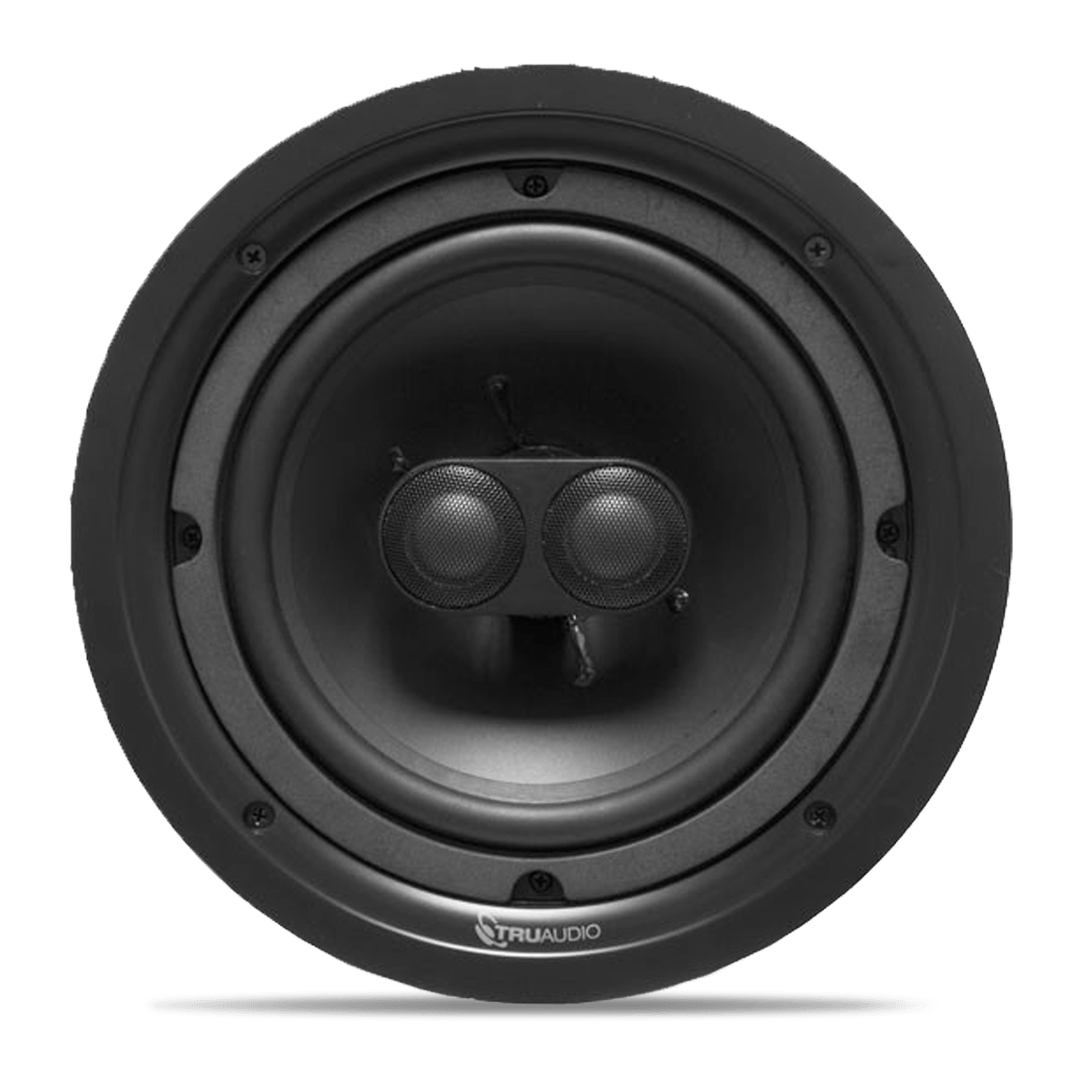 True Audio - 8" In-Ceiling Frameless Speaker with Dual Silk Tweeters, Poly Woofer ea