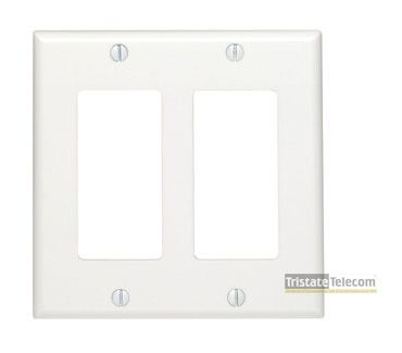 Wallplate Decora 2 Gang Oversized White