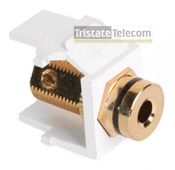 Leviton - Insert Banana Jack W/Black Stripe White