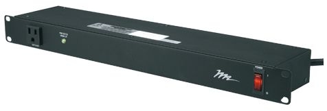 Middle Atlantic - 9 Outlet 15AMP Power Strip surge 1 Front/8 Back