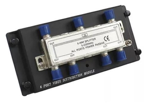WAVENET - Video Splitter 1 X 6 2 GHZ