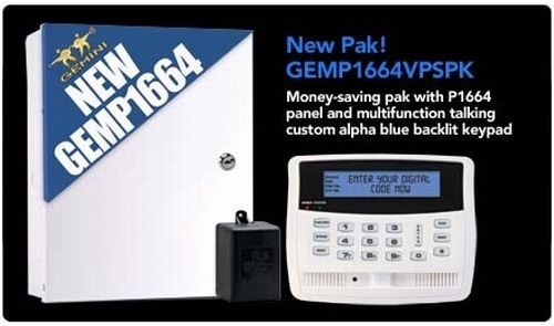 NAPCO - Panel 1664 GEM-DK1CA Keypad, XMFR 64 Zon