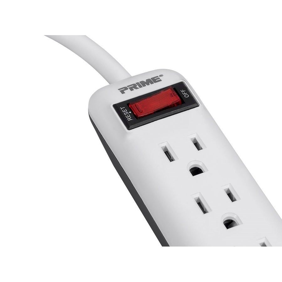 Prime Wire & CAble - POWER STRIP 6 OUTLET W/3FT Cord
