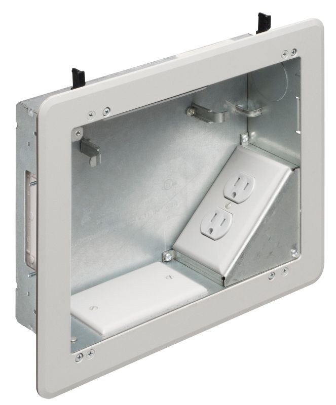 Arlington - TV Box 8" X 10" Steel W/Power For Studs