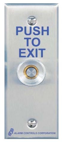 ALARMCONTROLS - Push To Exit Button Pneumatic Timer mullion