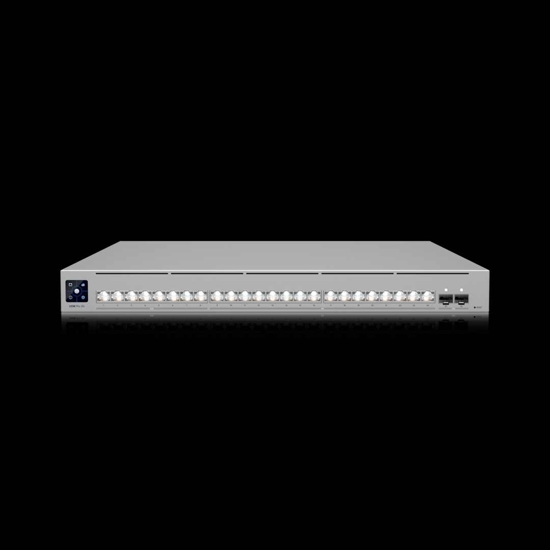 Ubiquiti - Professional-grade, 24-port Layer 3 EtherlightingT switch with (16) 10 GbE, (8) 2.5 GbE, and (2) 25G SFP28 ports.