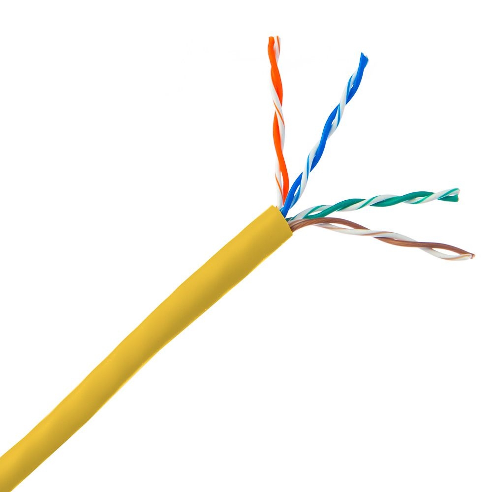 WAVENET - Cable Cat 6e 4 PR 1000' PVC YELLOW