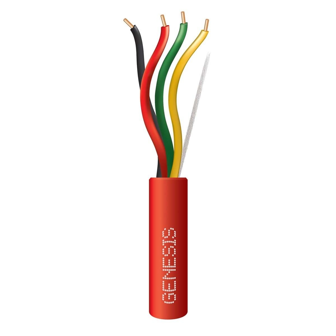 GENESIS CABLE - CABLE 18/4 SOLID CMP RED 1000 FT FPLP PB