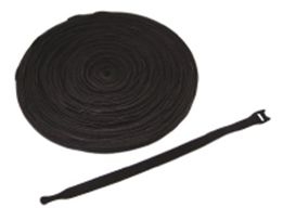 ICC - VELCRO CABLE TIE, 8", BLACK, 100PK