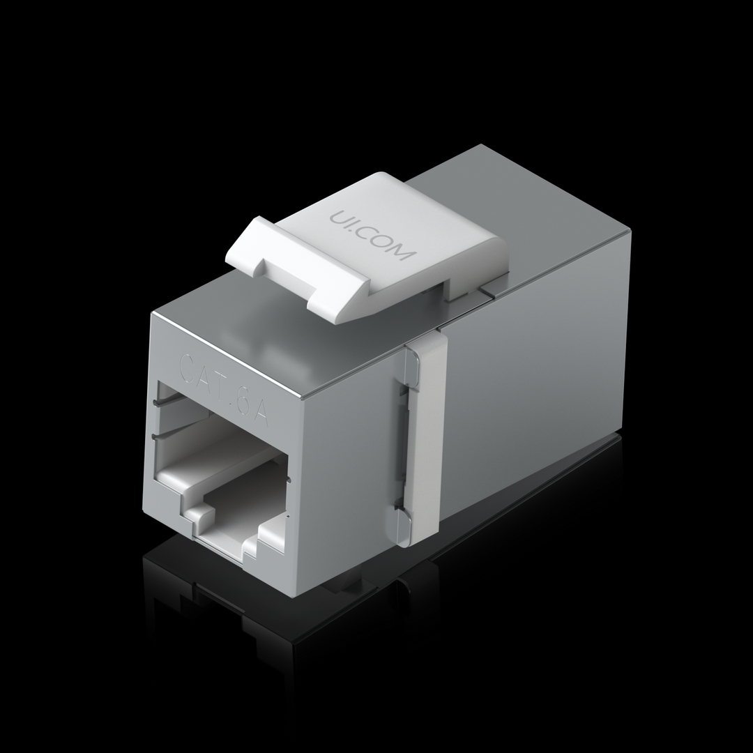 Ubiquiti - Pass-through Cat6A keystone coupler 12pk for connecting pre-terminated Ethernet cables seamlessly.