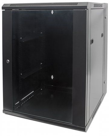 RACK WALL 12U 20.5" D PLEXI DOOR SWING OUT FLAT PACK