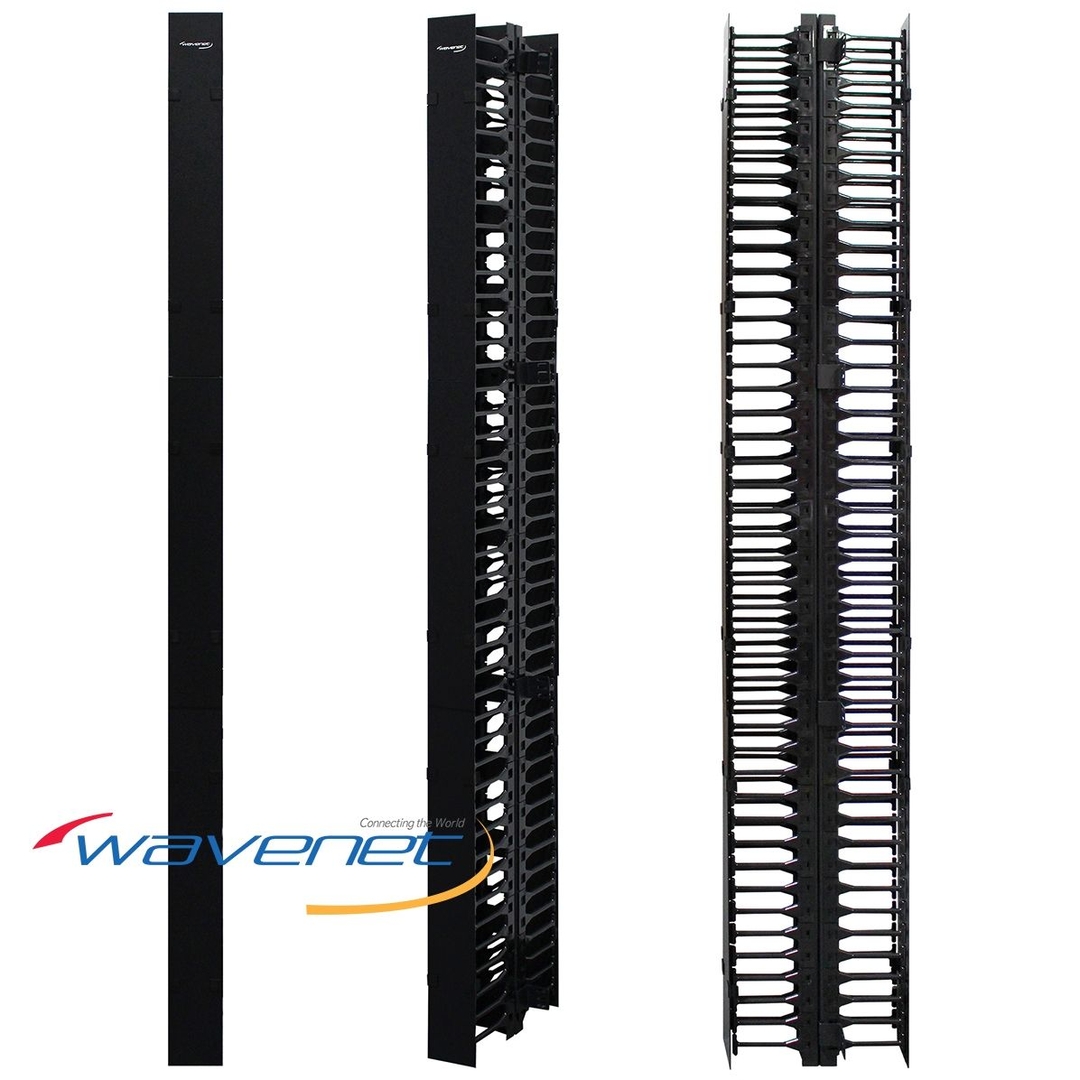 WAVENET - Vertical Finger Duct Double Sided 4"X 12"X 78" w DUAL Hinged covers