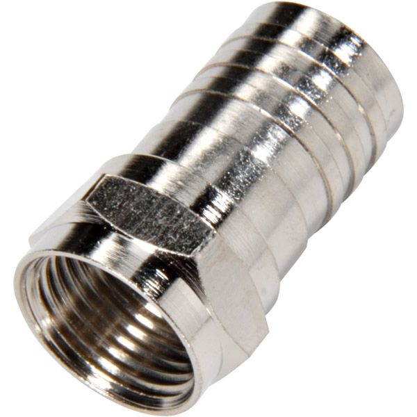 TRISTATE - Connector F Crimp On RG6 Long Barel 100 Pk