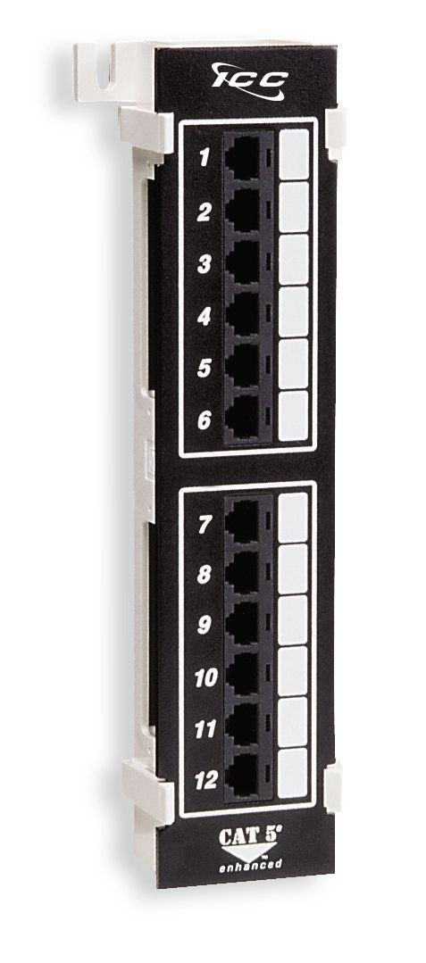 ICC - Patch Panel Cat 5e 12 Ports Vertical