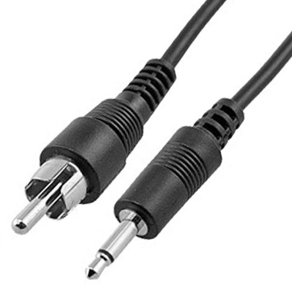 CALRAD - 3.5mm Mono Male to RCA Male Shielded Audio Cable 6'