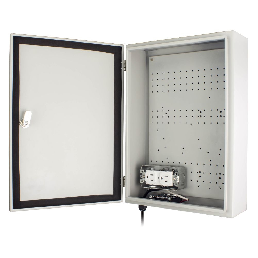 Lionbeam - Metal Enclosure 15"X11"X4.5 Outdoor with Power and Fan