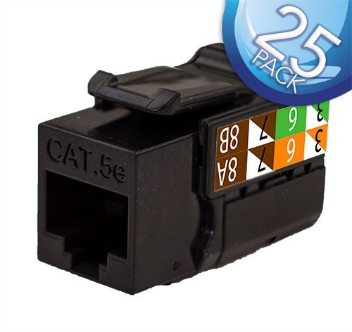 Vertical Cable - INSERT CAT 5 BLACK 25 PACK