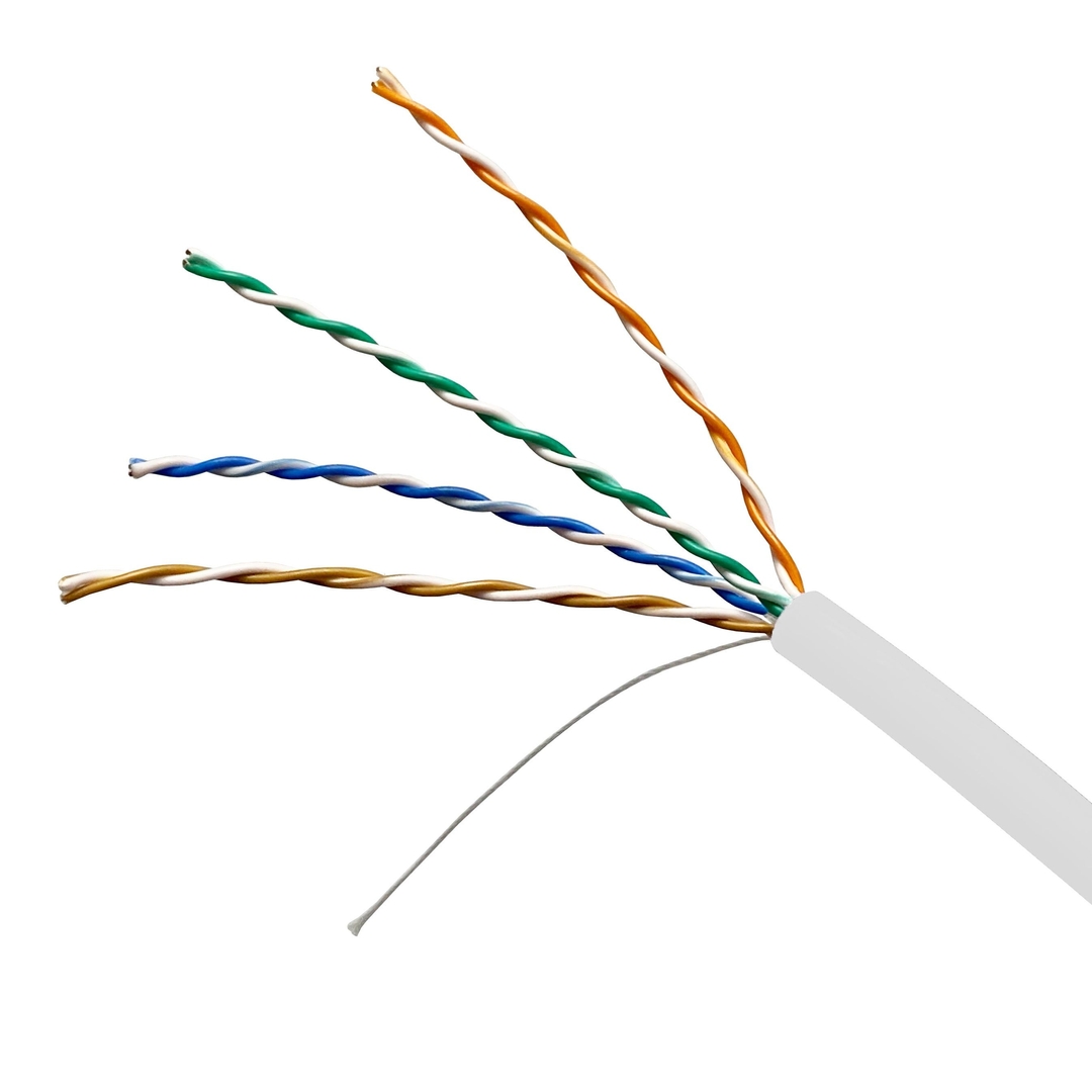 WAVENET - Cable Cat 5e 4 PR 1000' PVC WHITE