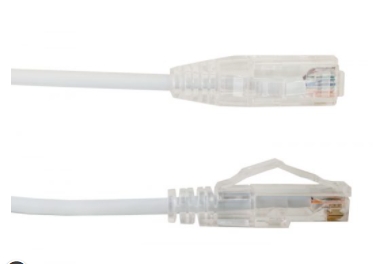 Vertical Cable - Patch Cord CAT 6A Slim Boot 0.5' White