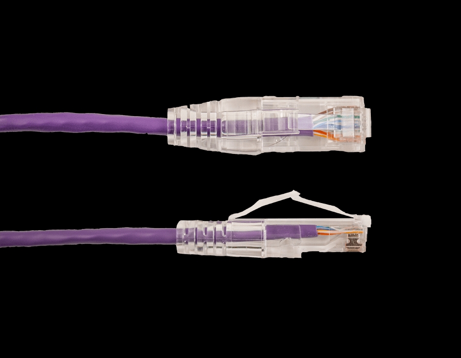 Vertical Cable - Patch Cord CAT 6A Slim Boot 7' Purple