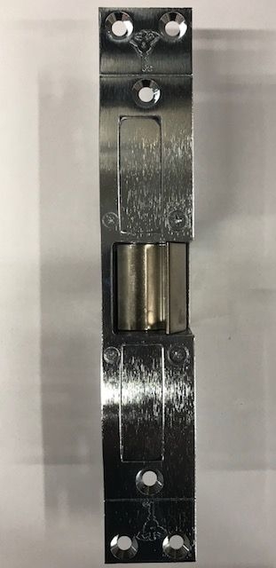 Mul-T-Lock / eFFeFF - Electric Door Release Wood Door W/2 Dead Bolt Cutouts AC/DC Chrome (ELS-46-40-R11-43)