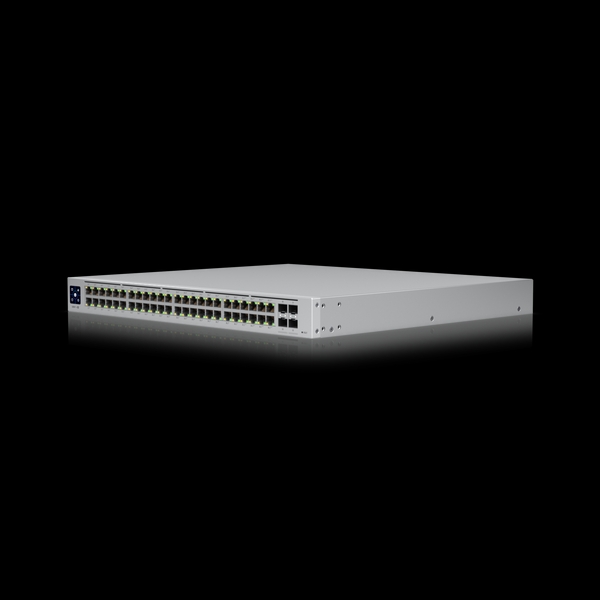 Ubiquiti - Switch Pro 48 PoE 40 GbE PoE+ Ports, 8 GbE poE++ Ports, 4 10G SFP+ Ports, 1 USP-RPS DC Input 600Watt