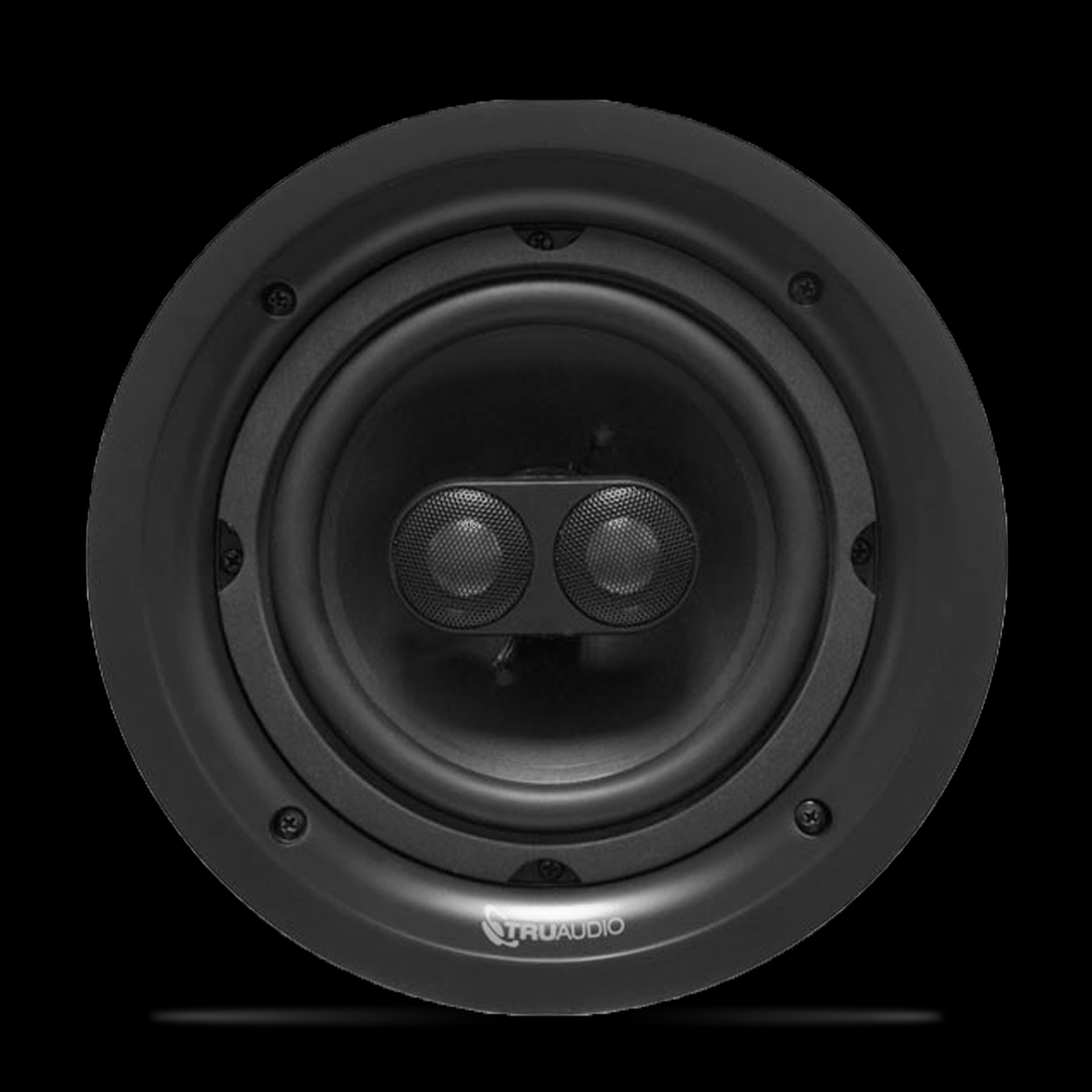 True Audio - 6.5" In-Ceiling Frameless Speaker with Dual Silk Tweeters, Poly Woofer ea