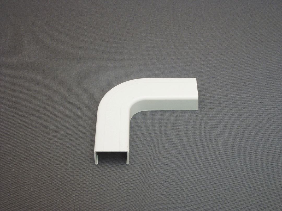 ICC - FLAT ELBOW, RACEWAY, 1 1/4" WHITE (10 PC