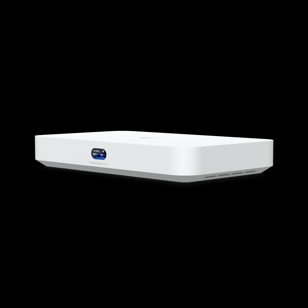 Ubiquiti - Desktop 10G Cloud Gateway with integrated PoE switch, selectable NVR storage, and full UniFi application support.