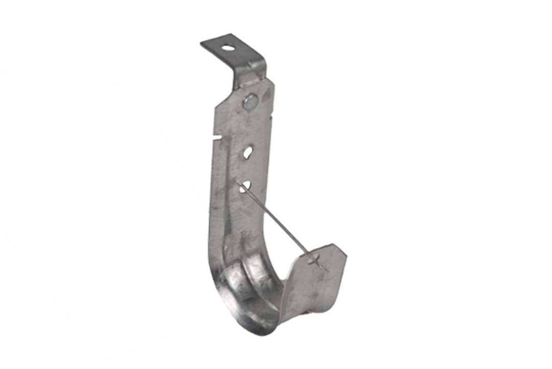 Vertical Cable - 2" J-Hook with Angle Bracket and Clip. Pre-Galvanized Steel