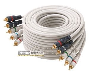 TRISTATE - Component A/V Cable 5-RCA 3' Ivory