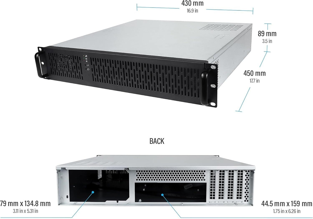 LIONBEAM - Economy CCTV SERVER NVR RACKMOUNT 128 Cameras 2U 2 HDD BAYS 64GB RAM
