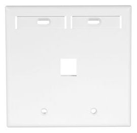 Leviton - Faceplate 1 PORT 2 Gang White W/ID