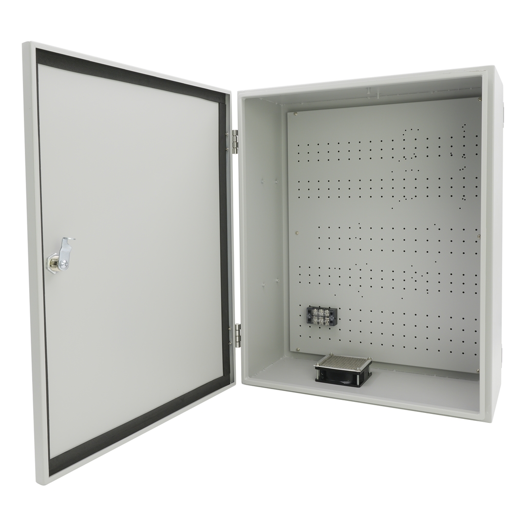 Lionbeam - Metal Enclosure 20"X16"X8 Outdoor with Power and Fan