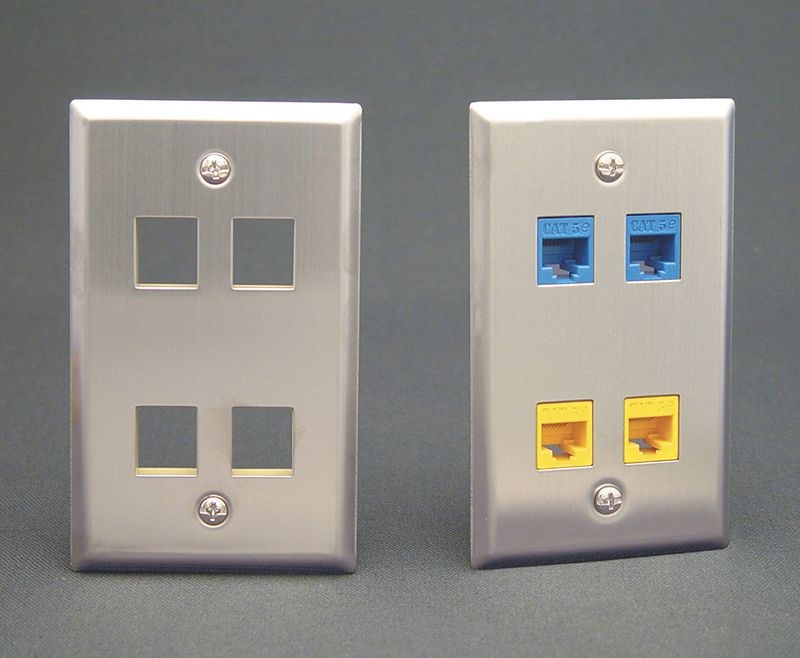 ICC - FACEPLATE CLASSIC 4 PORT, 1G FLUSH MOUNT