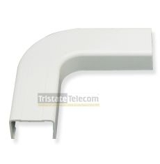 ICC - FLAT ELBOW, RACEWAY, 1 3/4" WHITE (10 PC