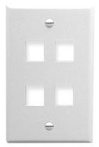 ICC - FACEPLATE 4 PORT 1G WHITE
