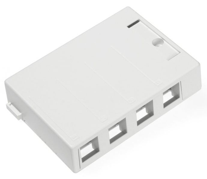 Leviton - Surface Mount Keystone 4 Port White