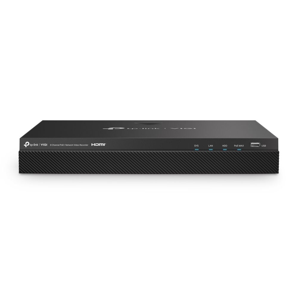 TP-LINK - VIGI 8 Channel PoE+ Network Video Recorder 2 SATA