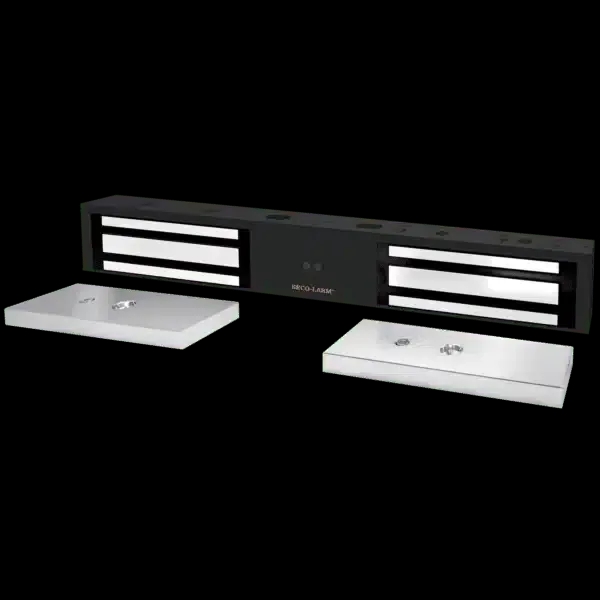 Seco Larm - Magnetic Lock Double-Door 1200LB W/Bond & LED - BLACK COLOR