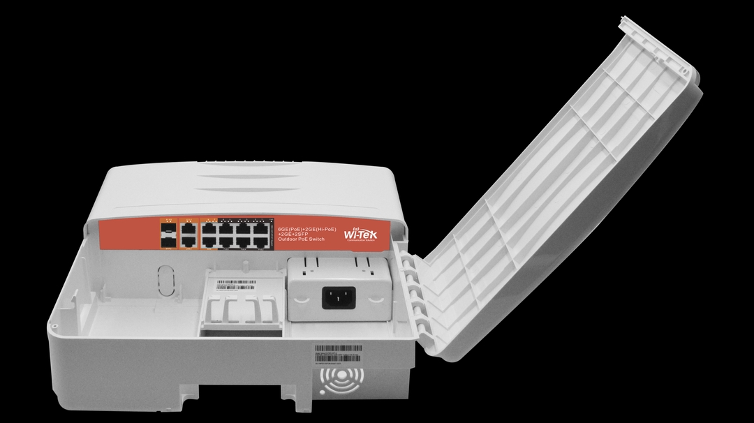 Wi-Tek - Switch 8 Ports PoE Gigabit 2 SFP In Outdoor Enclosure