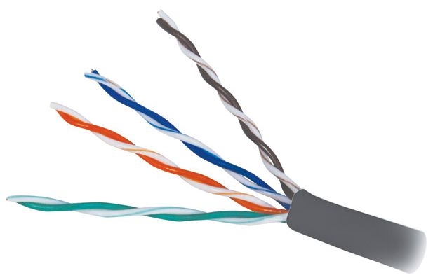 GENESIS CABLE - Cable Cat 5e 4 PR 1000' PVC Gray PB