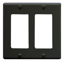 ICC - FACEPLATE, DECOREX, 2-GANG, BLACK