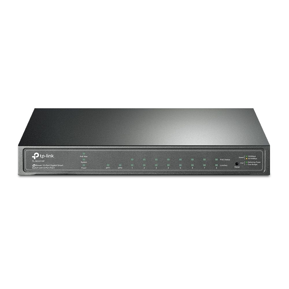 TP-LINK - JetStream 10-Port Gigabit Smart Switch with 8-Port PoE+