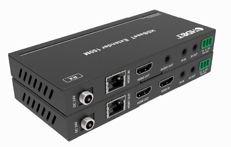 LIONBEAM - HDMI Extender Over Cat 5e 492FT IR PoC 4K Up to 394FT